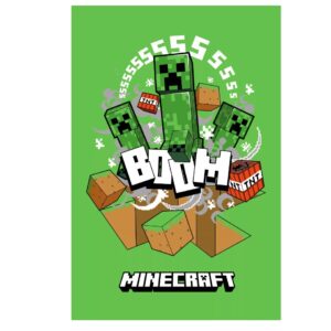 Minecraft Boom Creeper szuper puha polár takaró 100*150cm