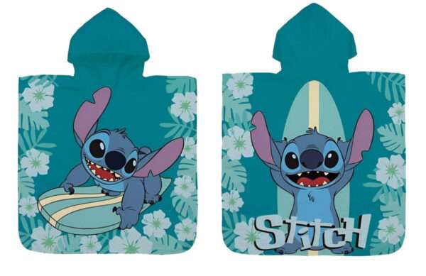 Disney Lilo és Stitch, A csillagkutya Surf strand törölköző poncsó 60x120 cm - Image 2