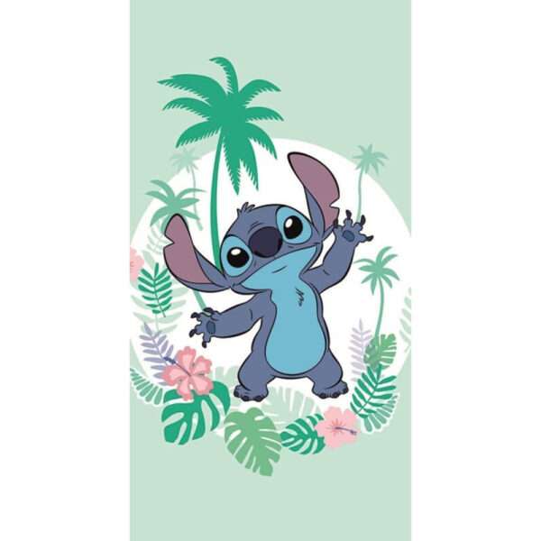 Disney Lilo és Stitch, A csillagkutya Green fürdőlepedő, strand törölköző 70x140cm