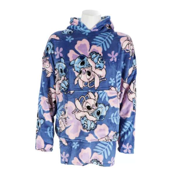 Disney Lilo és Stitch, A csillagkutya Hibiscus belebújós plüss polár takaró, poncsó 3-6 év