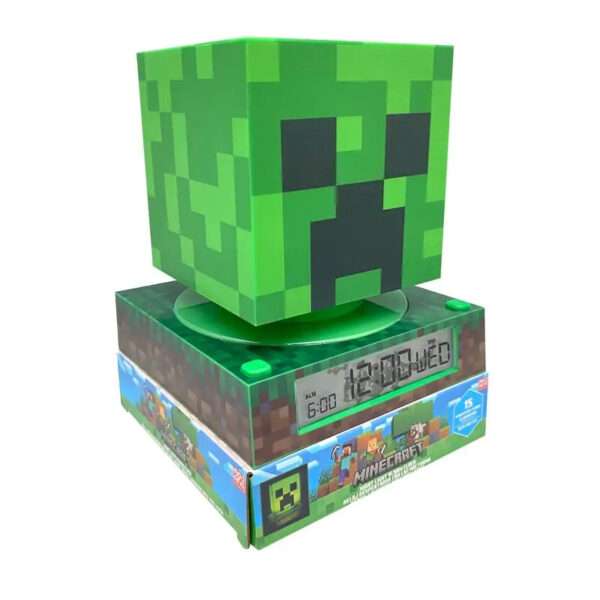 Minecraft Creeper 3D éjszakai lámpa és ébresztőóra - Image 3