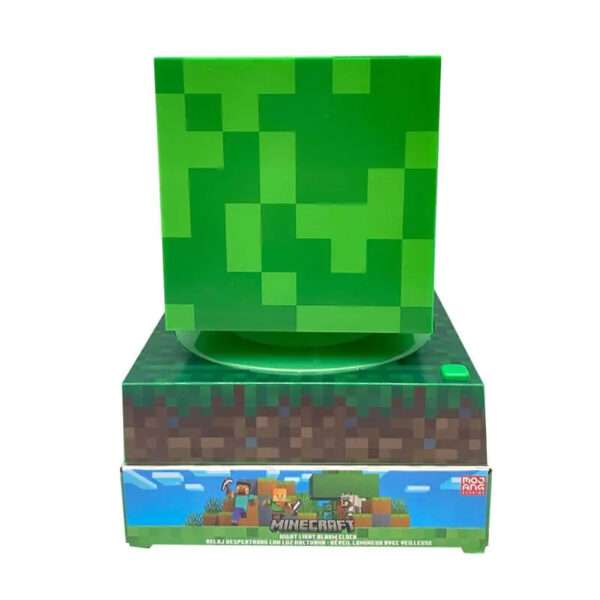 Minecraft Creeper 3D éjszakai lámpa és ébresztőóra - Image 4