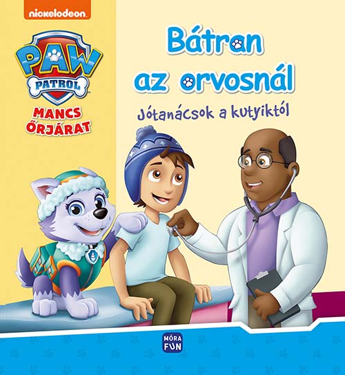 Könyv borítója. Rajta látható Everest, valamint egy hölgy és a doktor.