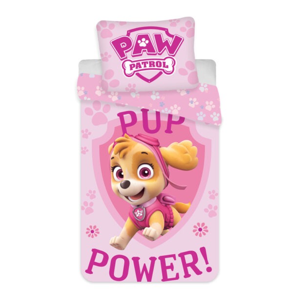 Mancs Őrjárat Pup Power gyerek, ovis ágyneműhuzat 100×135cm, 40×60 cm