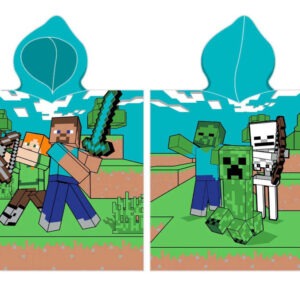 Minecraft Field strand törölköző poncsó 50x115 cm