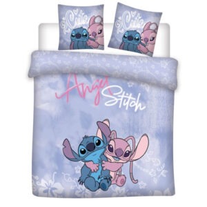 Disney Lilo és Stitch, A csillagkutya Cutie dupla, kétszemélyes ágyneműhuzat 200×200cm, 65x65 cm