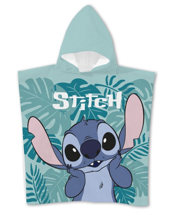 Disney Lilo és Stitch, A csillagkutya Leaf strand törölköző poncsó 55x110 cm (Fast Dry)