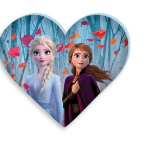 Disney Jégvarázs Leaf formapárna, díszpárna 35x30 cm Velúr