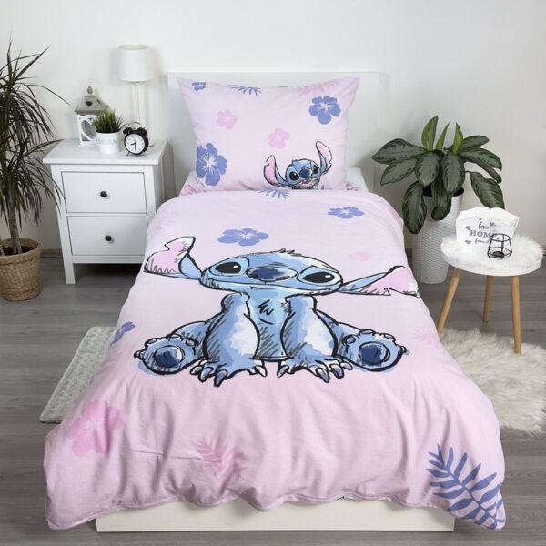 Disney Lilo és Stitch, A csillagkutya Pink ágyneműhuzat 140×200cm, 70×90 cm - Image 2