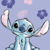 Disney Lilo és Stitch, a csillagkutya Purple kéztörlő, arctörlő, törölköző 30x50cm - Image 2