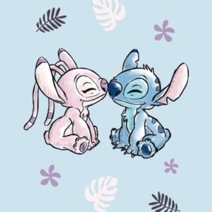 Disney Lilo és Stitch, a csillagkutya Light blue kéztörlő, arctörlő, törölköző 30x50cm