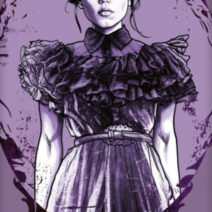 Wednesday Purple fürdőlepedő, strand törölköző 70x140cm