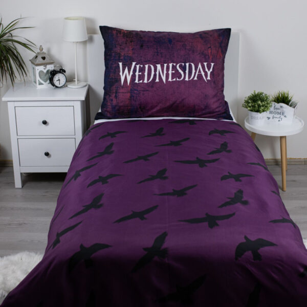 Wednesday Raven ágyneműhuzat 140×200cm, 70×90 cm Microfibre - Image 3