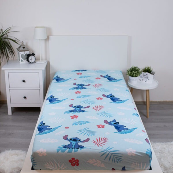 Disney Lilo és Stitch, A csillagkutya Blue gumis lepedő 90x200 cm - Image 2