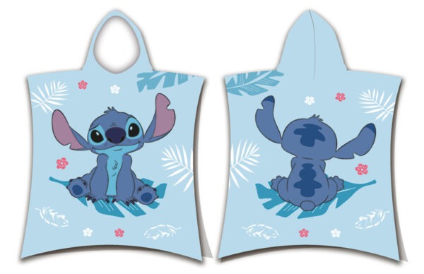 Disney Lilo és Stitch, A csillagkutya Blue strand törölköző poncsó 50x115 cm