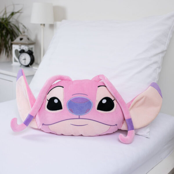 Disney Lilo és Stitch, A csillagkutya Angel Pink 3D formapárna, díszpárna 35 cm - Image 3