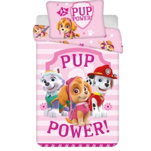 Mancs Őrjárat Pup Power gyerek ágyneműhuzat 100×135 cm, 40×60 cm