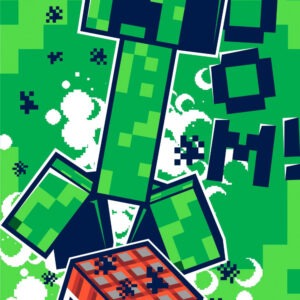 Minecraft fürdőlepedő, strand törölköző Boom 70*140cm