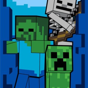 Minecraft Beware fürdőlepedő, strand törölköző Beware 70x140cm