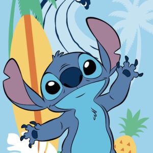 Disney Lilo és Stitch, a csillagkutya Ananas kéztörlő, arctörlő, törölköző 30x50cm