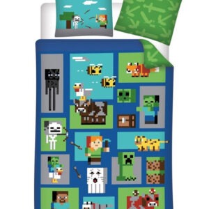 Minecraft ágyneműhuzat 140×200cm, 65×65 cm