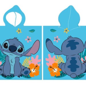 Disney Lilo és Stitch, A csillagkutya Listening Ears strand törölköző poncsó 55x110 cm (Fast Dry)