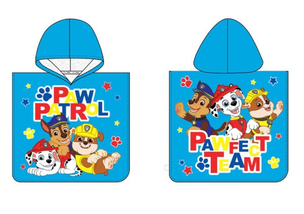 Mancs Őrjárat Pawfect Team strand törölköző poncsó 50x115 cm