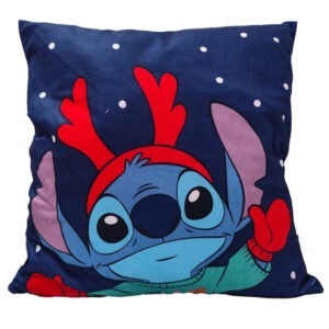 Disney Lilo és Stitch, A csillagkutya Antler Karácsony párnahuzat 40x40 cm Velúr