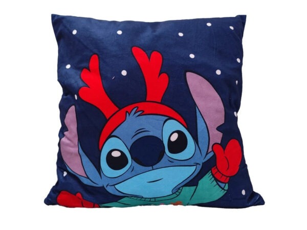 Disney Lilo és Stitch, A csillagkutya Antler Karácsony párnahuzat 40x40 cm Velúr