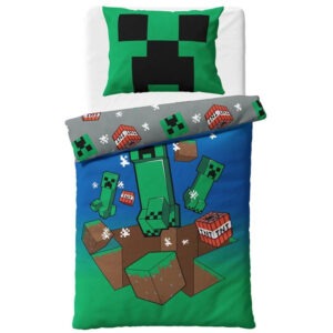 Minecraft Creeper Explode ágyneműhuzat 140×200cm, 70×90 cm
