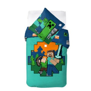Minecraft Diamond Defender ágyneműhuzat 140×200cm, 70×90 cm