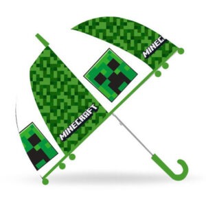 Minecraft gyerek átlátszó félautomata esernyő Ø70 cm
