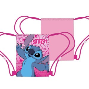 Disney Lilo és Stitch, A csillagkutya Pink Planet sporttáska, tornazsák 40 cm