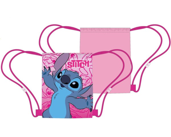 Disney Lilo és Stitch, A csillagkutya Pink Planet sporttáska, tornazsák 40 cm - Image 3