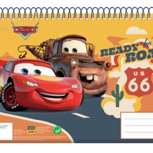 Disney Verdák Road A/4 spirál vázlatfüzet, 30 lapos