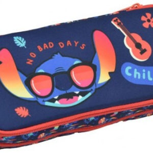 Disney Lilo és Stitch, A csillagkutya Chillin' 2 rekeszes tolltartó 23,5 cm