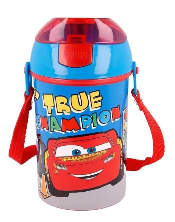 Disney Verdák True Champion műanyag szívószálas kulacs akasztóval 450 ml