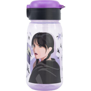 Wednesday Nevermore Academy műanyag szívószálas kulacs 510 ml