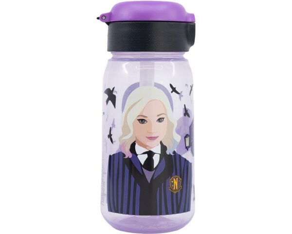 Wednesday Nevermore Academy műanyag szívószálas kulacs 510 ml - Image 2