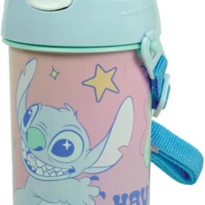 Disney Lilo és Stitch, A csillagkutya Blast műanyag szívószálas kulacs akasztóval 500 ml