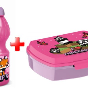 Minecraft Pixel Pink kulacs és szendvicsdoboz szett