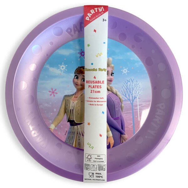 Disney Jégvarázs Wind micro prémium műanyag lapostányér 4 db-os szett 21 cm - Image 3