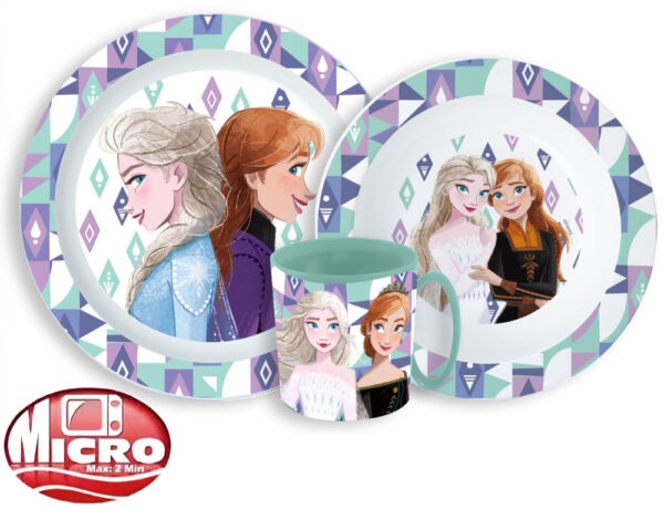 Disney Jégvarázs Ice Magic étkészlet, micro műanyag szett bögrével 350 ml - Image 2