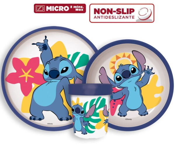 Disney Lilo és Stitch Palms csúszásmentes étkészlet, micro műanyag szett - Image 2