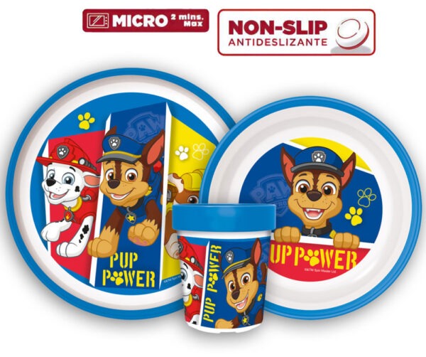 Mancs Őrjárat Pup Power csúszásmentes étkészlet, micro műanyag szett - Image 2