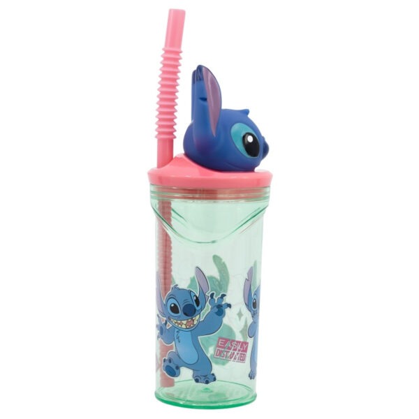 Disney Lilo és Stitch, A csillagkutya Easily Distracted 3D műanyag szívószálas pohár 360 ml - Image 3