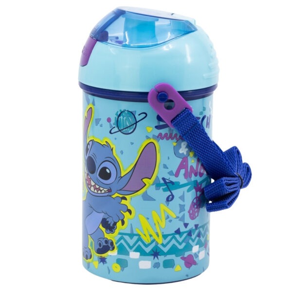 Disney Lilo és Stitch, A csillagkutya Dance műanyag szívószálas kulacs akasztóval 450 ml - Image 2