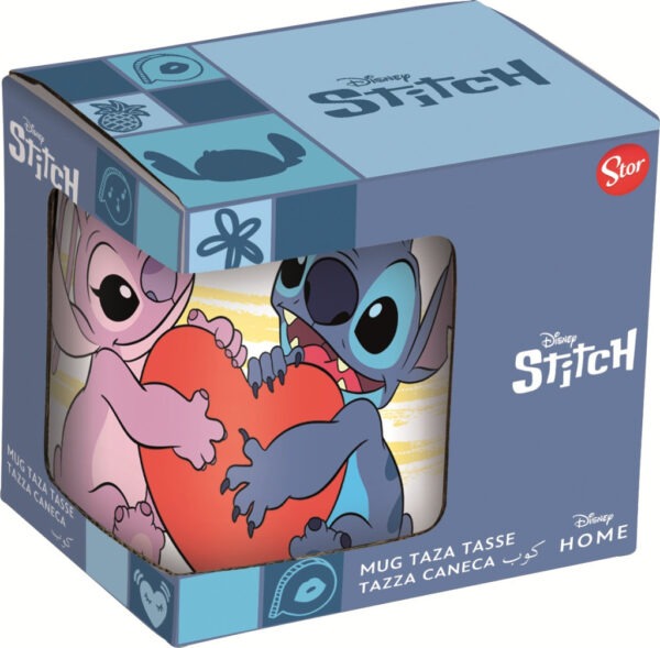 Disney Lilo és Stitch, A csillagkutya Heart porcelán bögre 235 ml (8 oz) Díszdobozban - Image 2