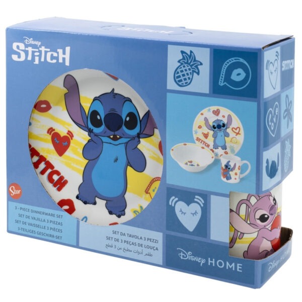Disney Lilo és Stitch, A csillagkutya Heart porcelán étkészlet Díszdobozban - Image 2