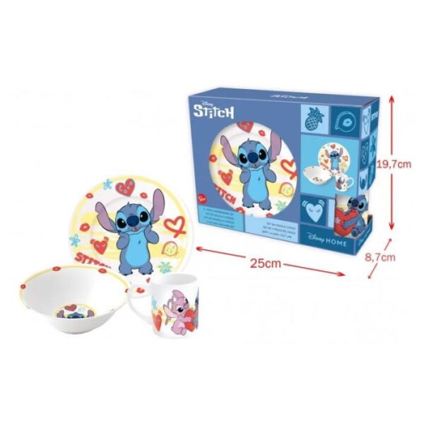 Disney Lilo és Stitch, A csillagkutya Heart porcelán étkészlet Díszdobozban - Image 6